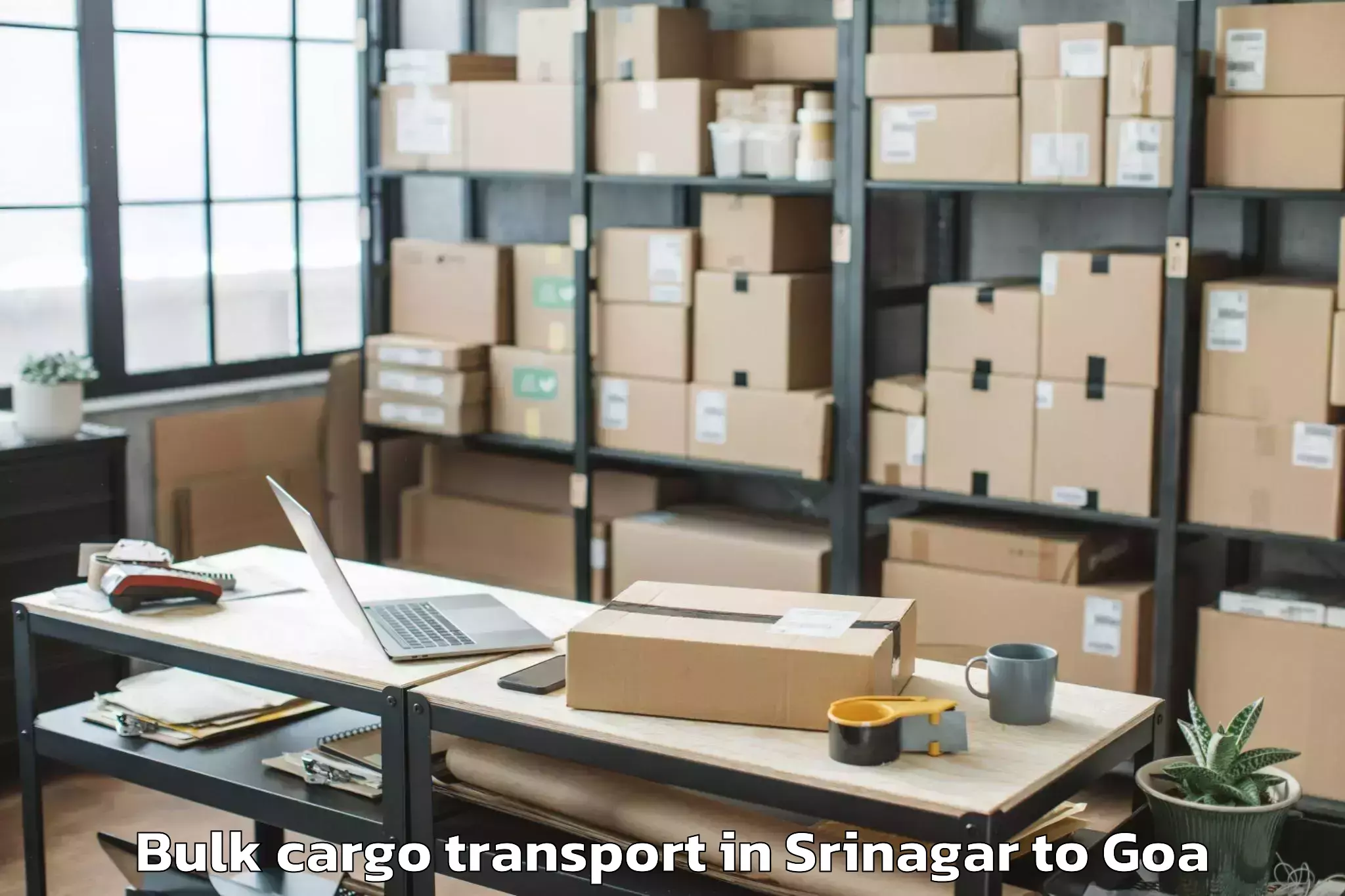 Hassle-Free Srinagar to Panaji Bulk Cargo Transport